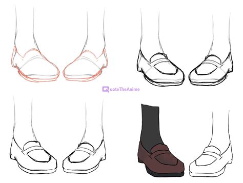 anime shoes drawing instructions.